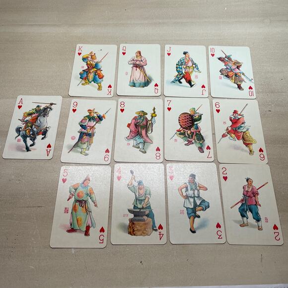 1060's Shanghai Playing Cards Chinese Characters in Water Margin Two Deck Set - Picture 10 of 16